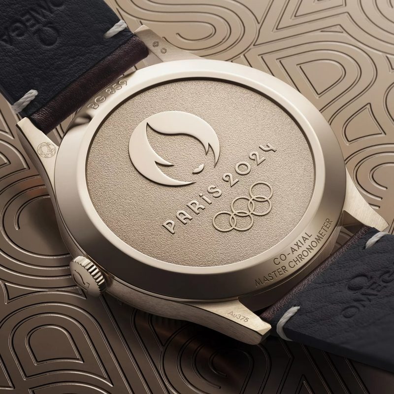 The back of the 2024 Paris Olympics Omega watch.