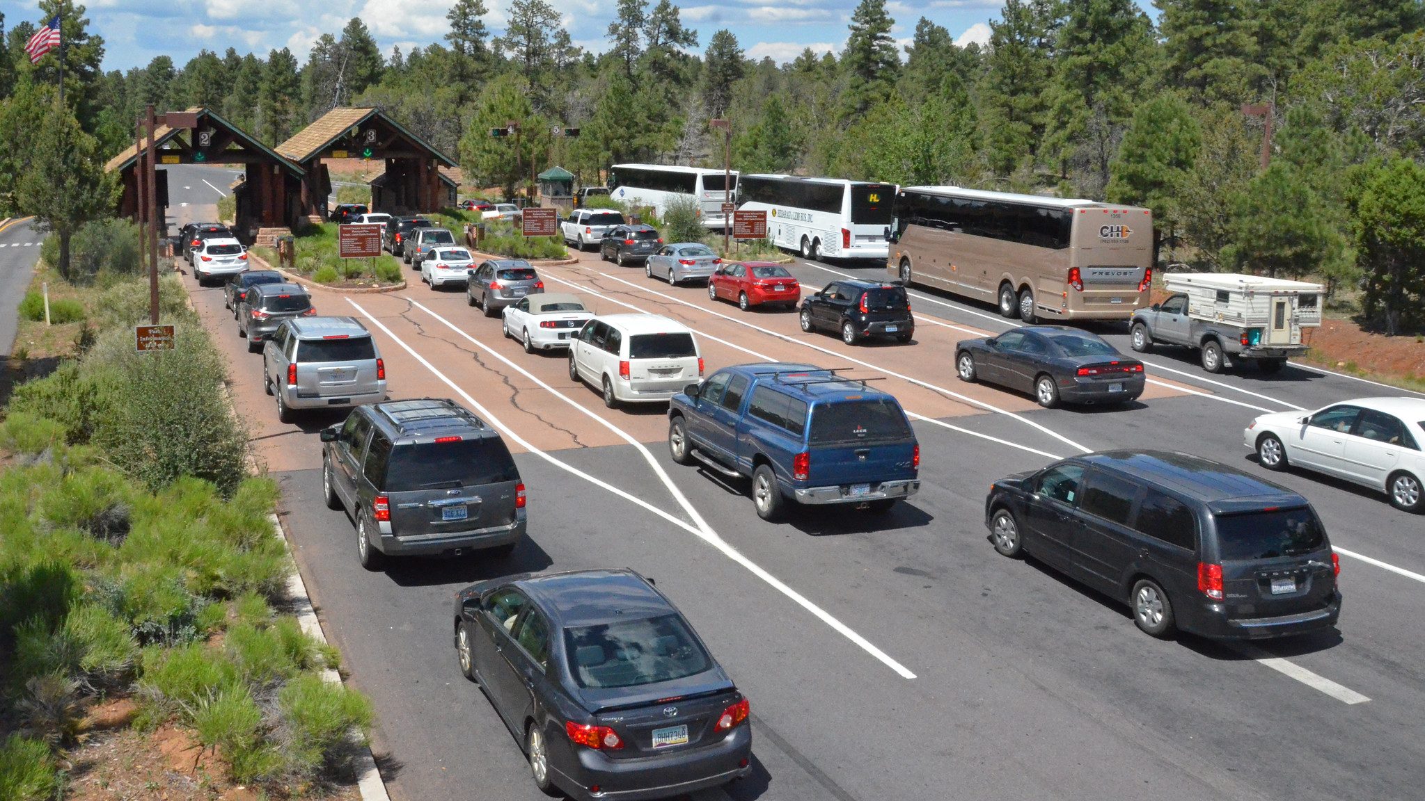 a line to get into a national park