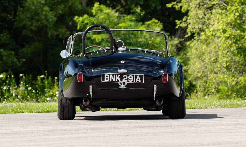 1963 Shelby 289 Cobra driven by Steve McQueen direct rear view.