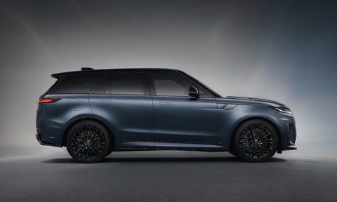 2024 Range Rover Sport SV Edition Two right profile view in blue.