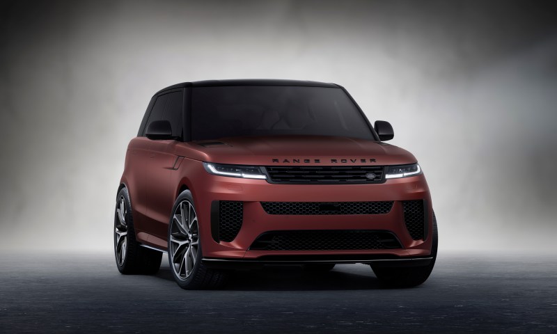 2024 Range Rover Sport SV Edition Two right side front in red.