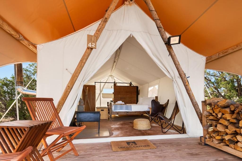 Under Canvas tent