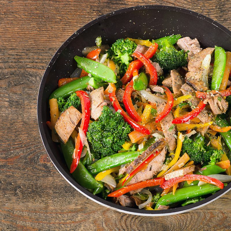 Stir fry in pan
