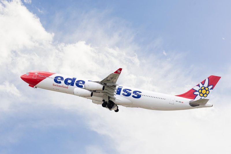 Edelweiss Air A340 taking off