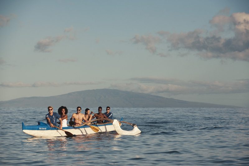Outrigger canoe paddling Maui