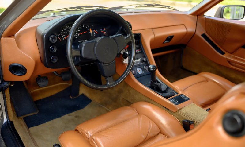 Interior of gold 1979 Porsche 928 Tom Cruise drove in the film Risky Business Bonhams is auctioning.