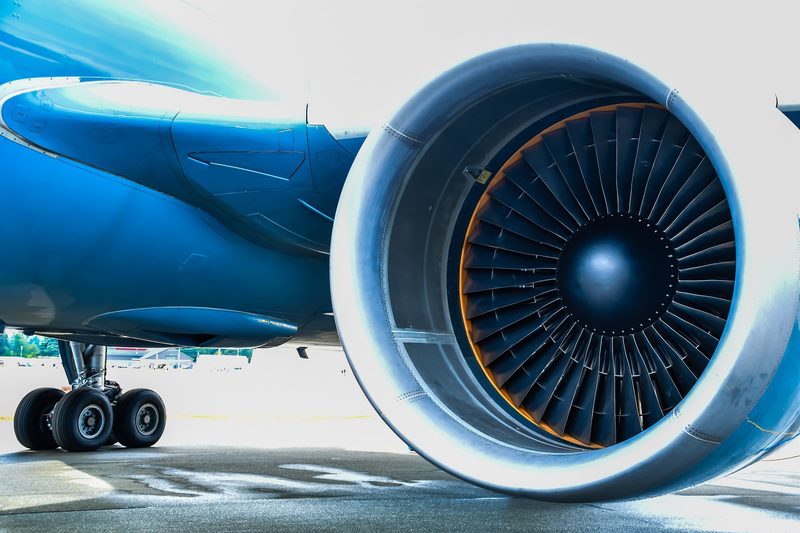 Detail photo of jet engine