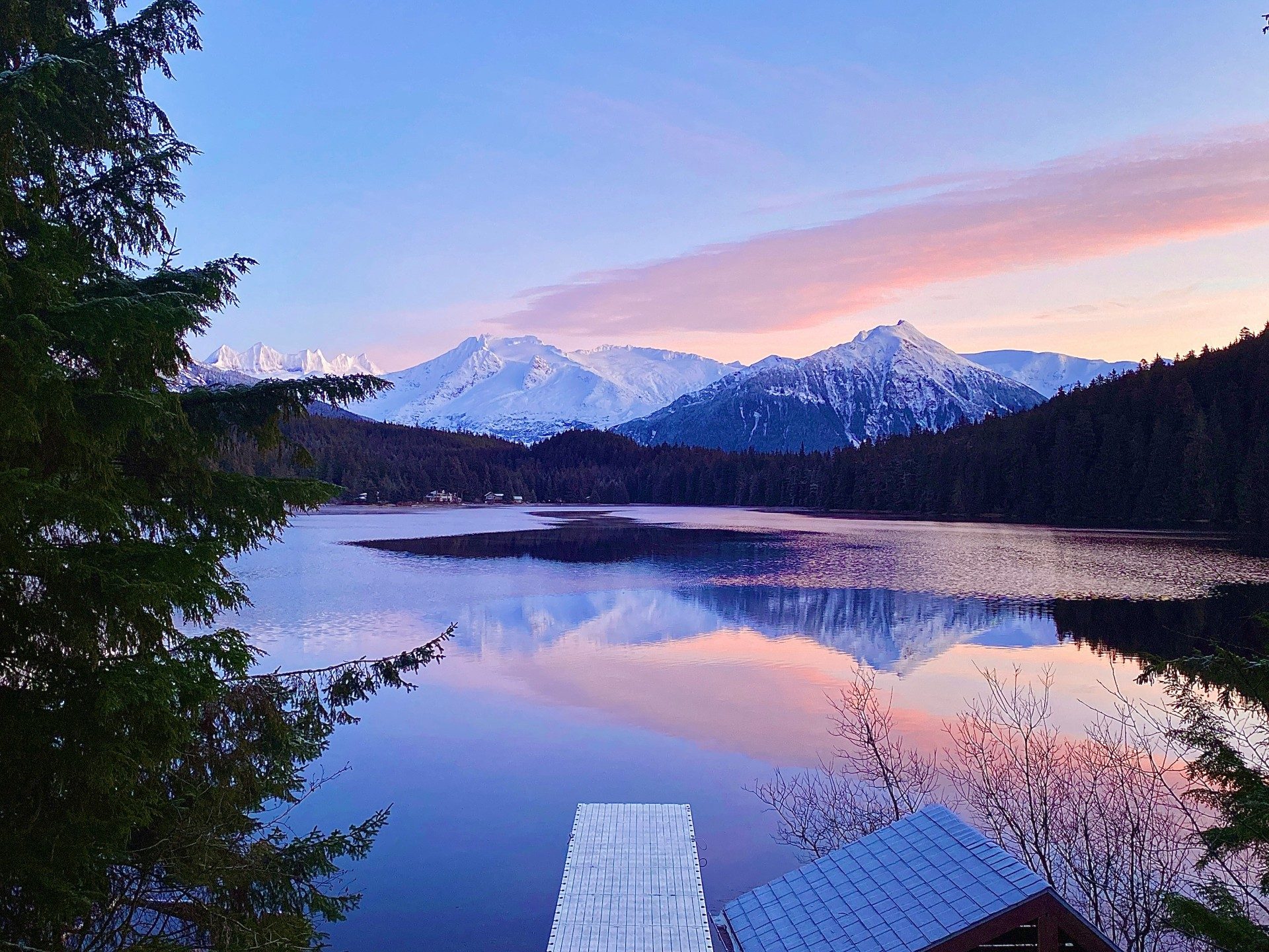Lake and Mountains, Juneau, Alaska