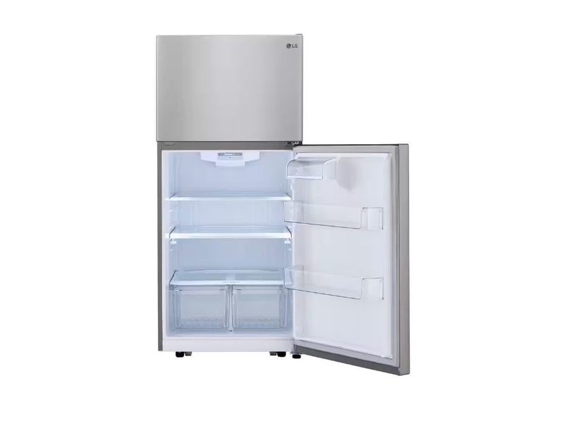 LG's 24 cu. ft. Top Mount Freezer Refrigerator with the refrigerator portion open for inspection.