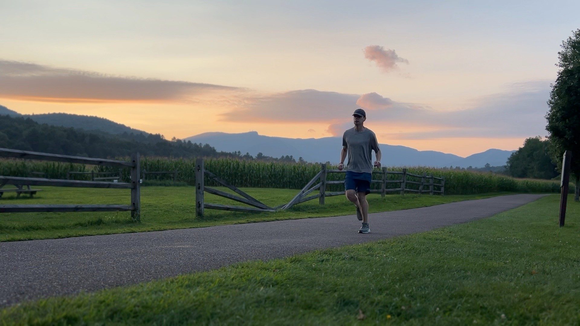 Mark Reif running in Patagonia Multi Trails Shorts