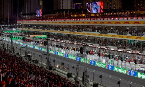 Pit lane and Paddock Clubs for the Heineken Silver Las Vegas Grand Prix.