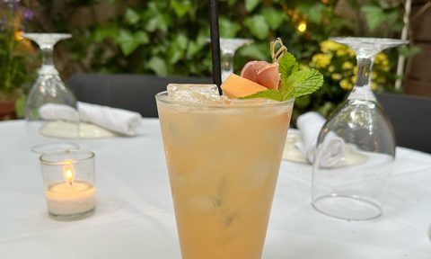 prosciutto melon cocktail bottino infused rum and cantaloupe juice  1