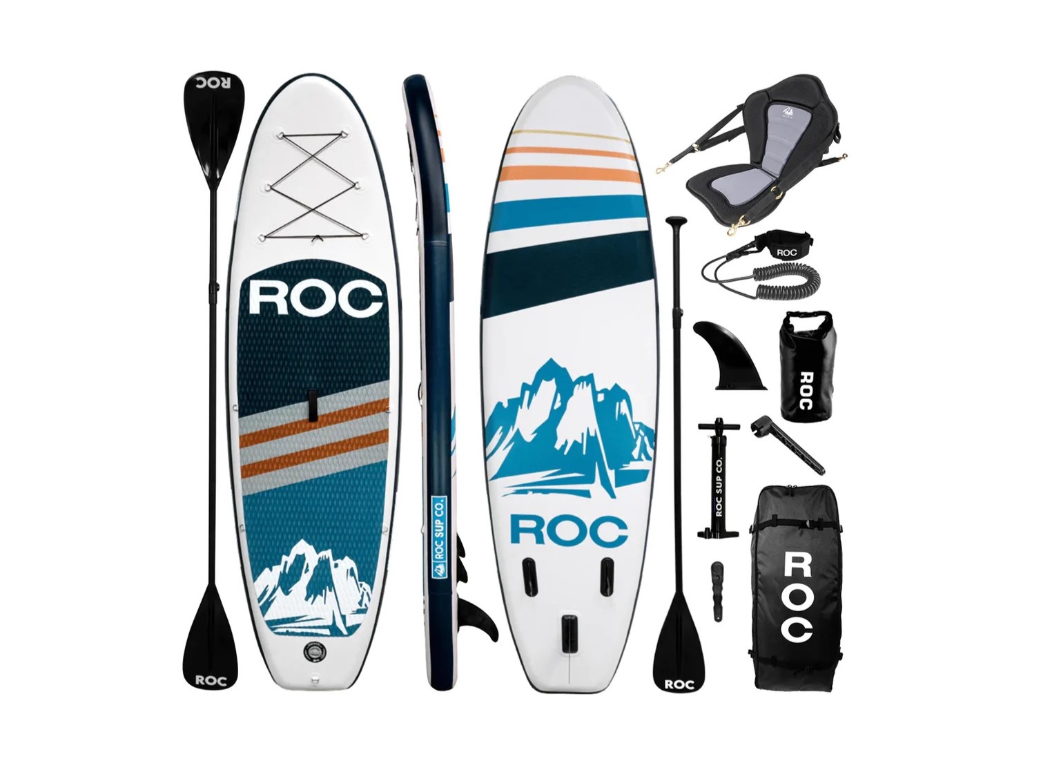 Roc inflatable paddle board deal on Amazon with accessories