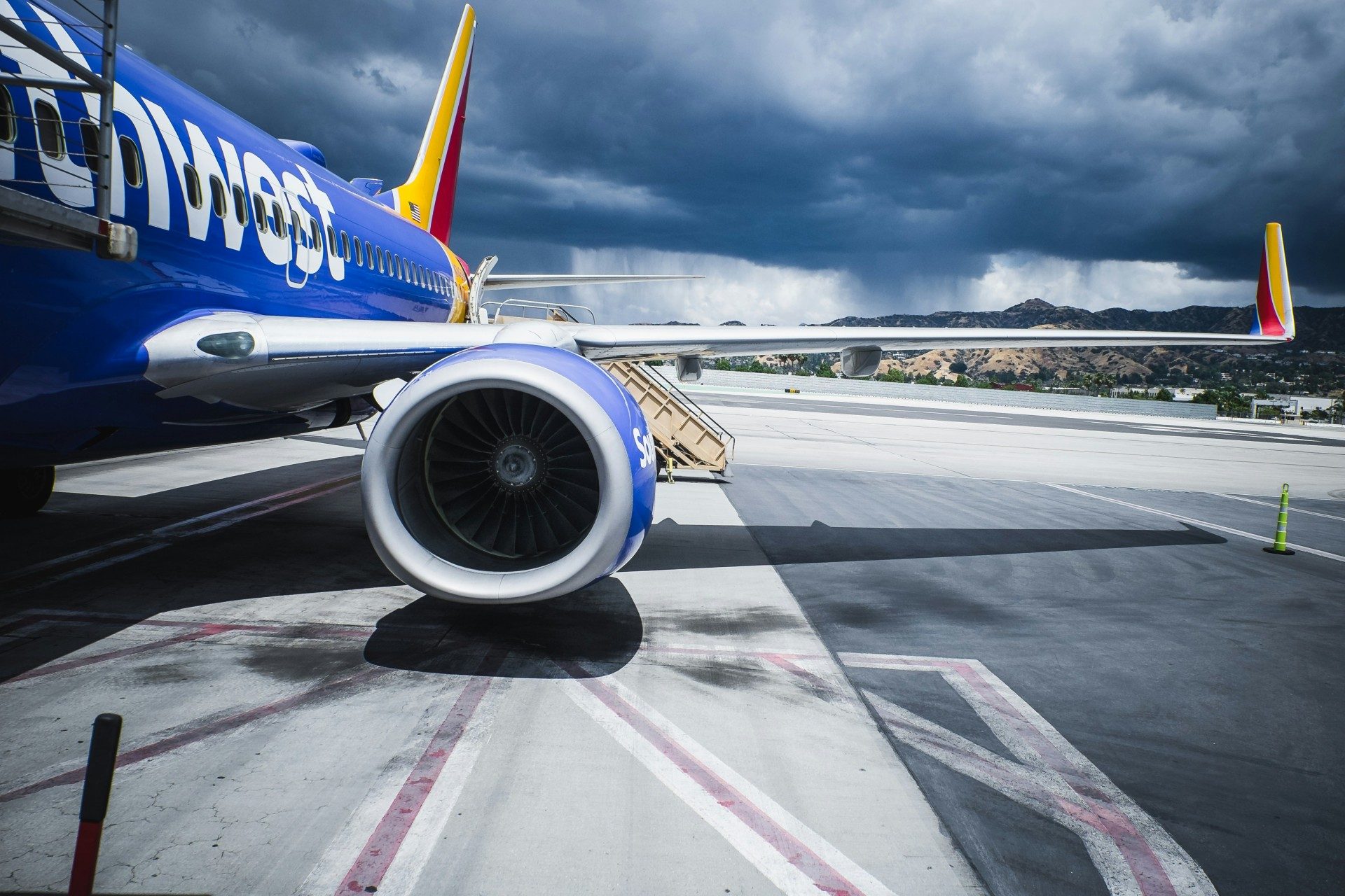 Southwest Airlines airplane at airport