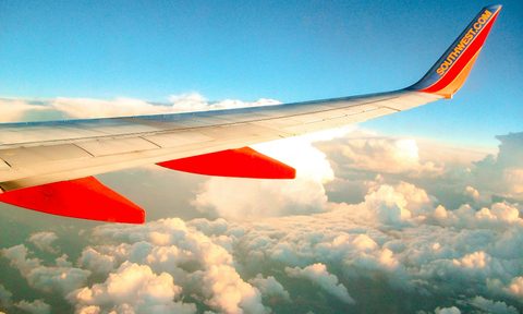Wing of a Southwest airplane