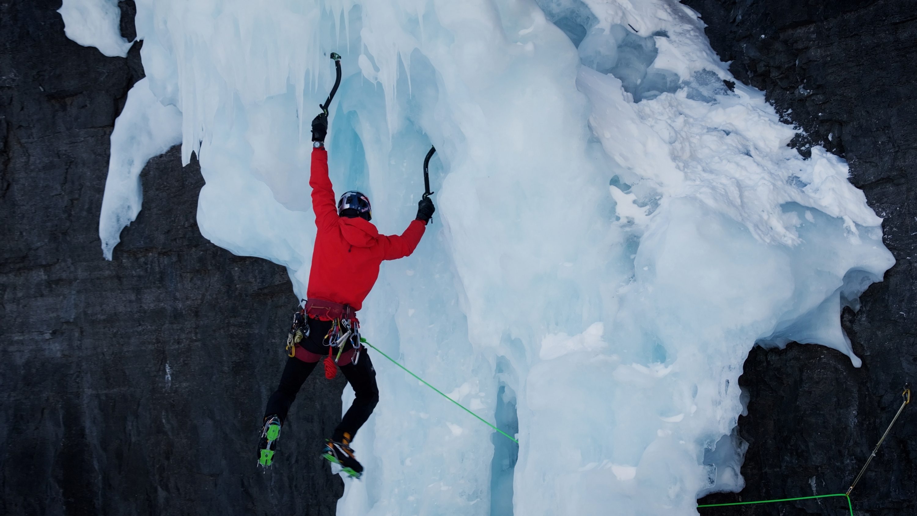 Will Gadd climbing