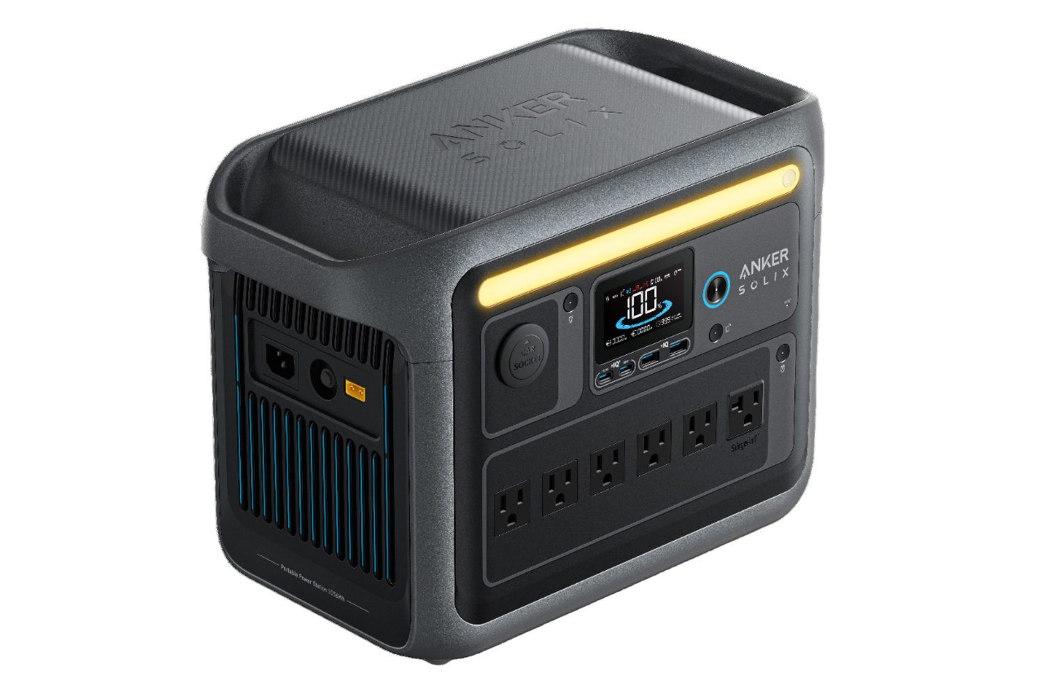 Anker Solix C1000 Portable Power Station isolated on a plain white background.
