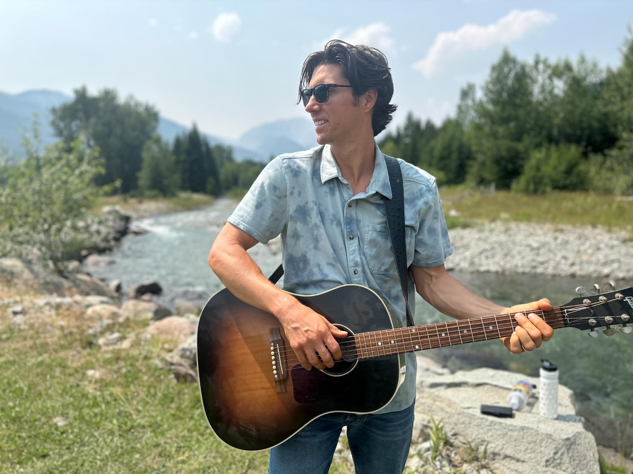 John King filming his Campfire Session for his hit, "Better Man"