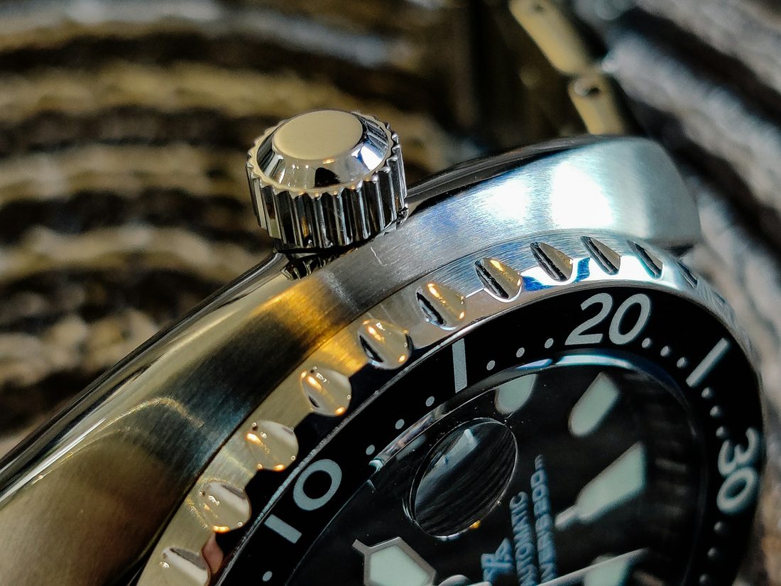 watch bezel close up