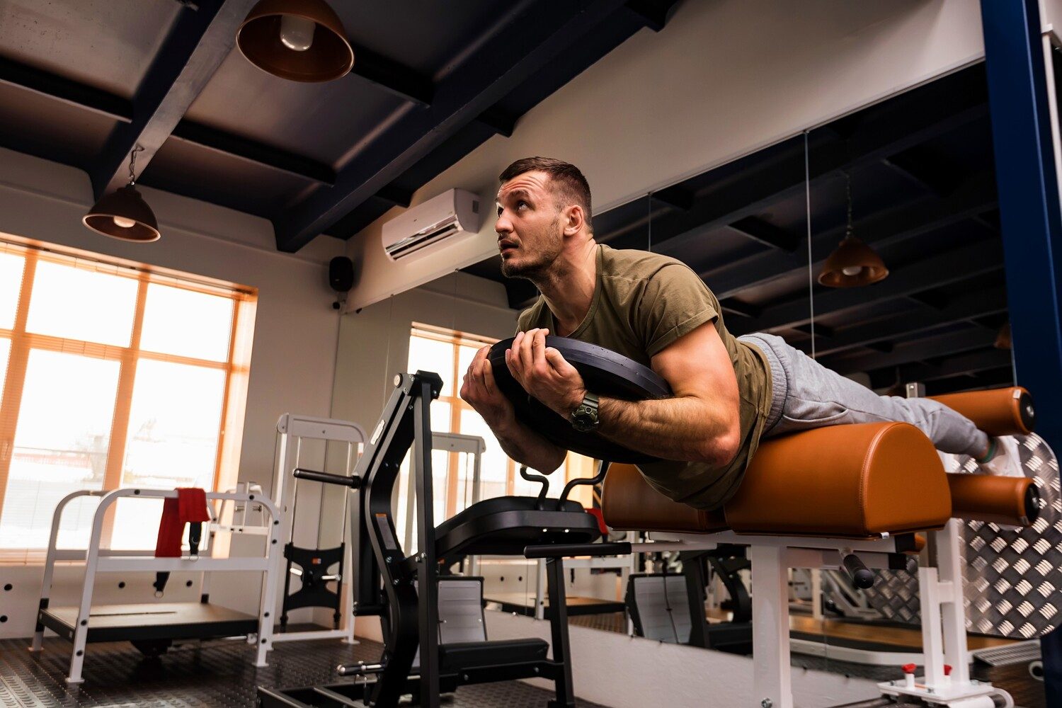 Back extension machine.