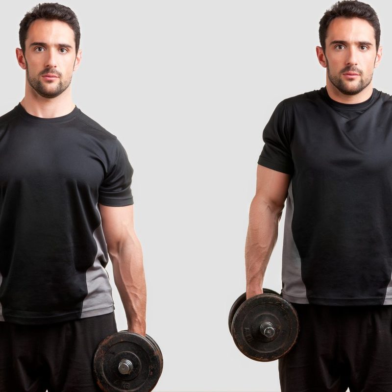 Man doing dumbbell shrugs