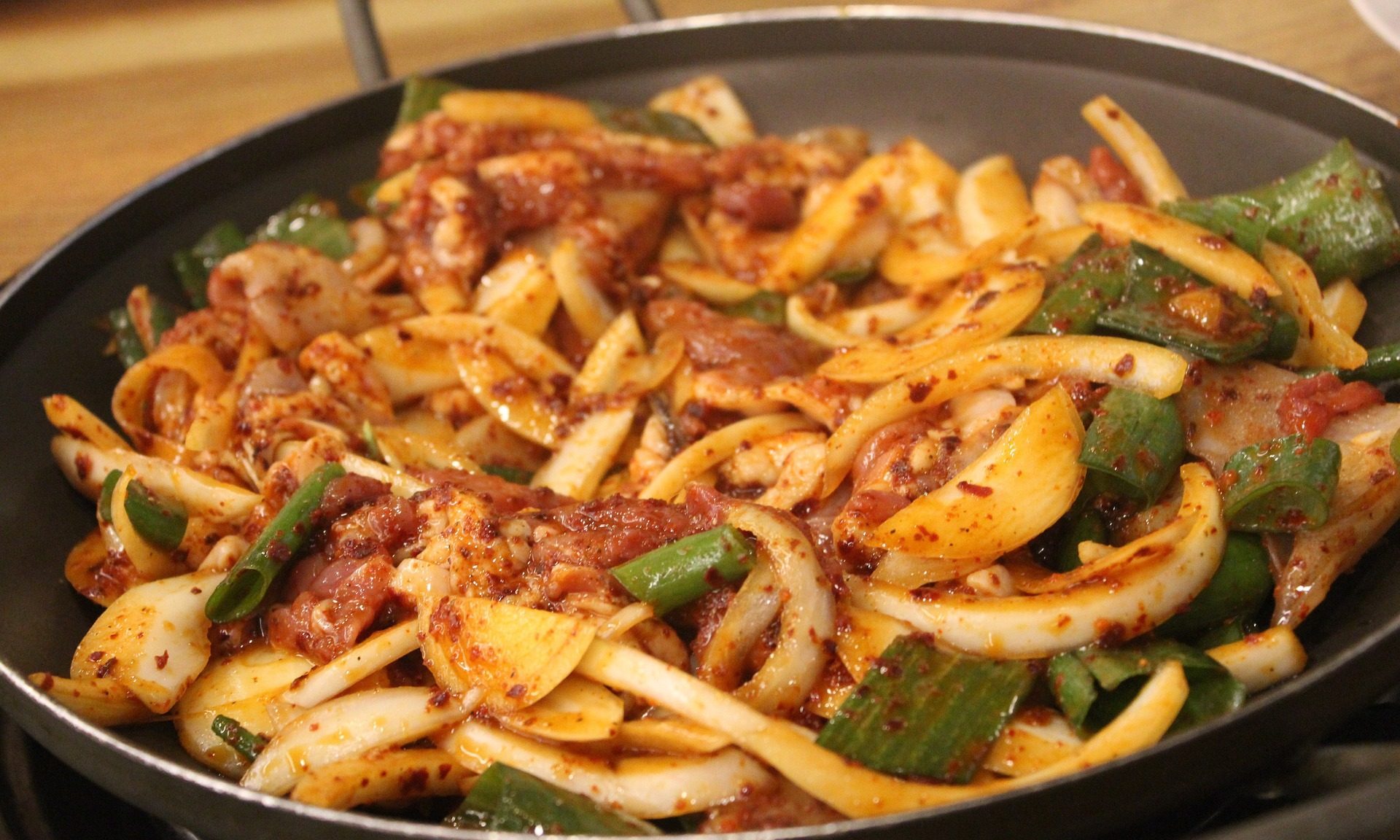 Stir fry in pan