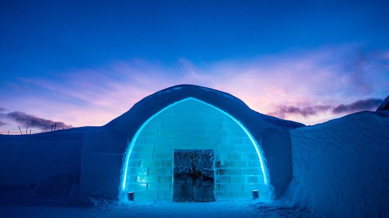 Entrance to the Ice Hotel, Sweden