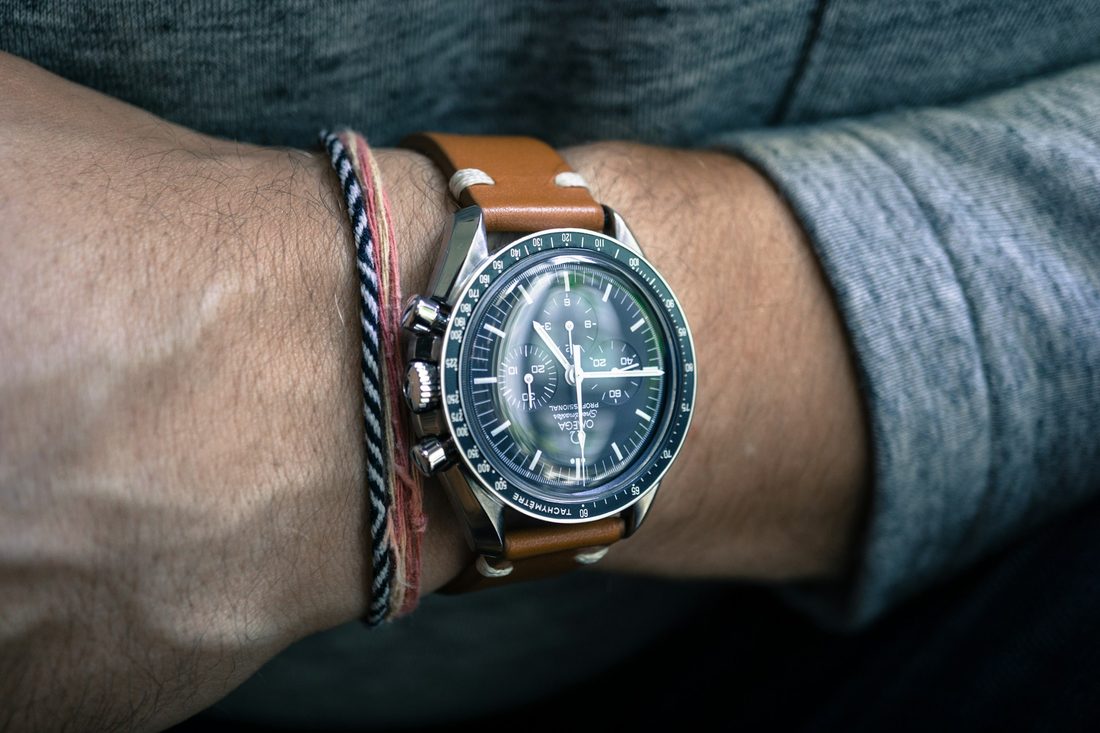 analog watch on wrist