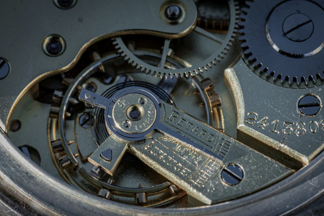 macro photo of watch gears