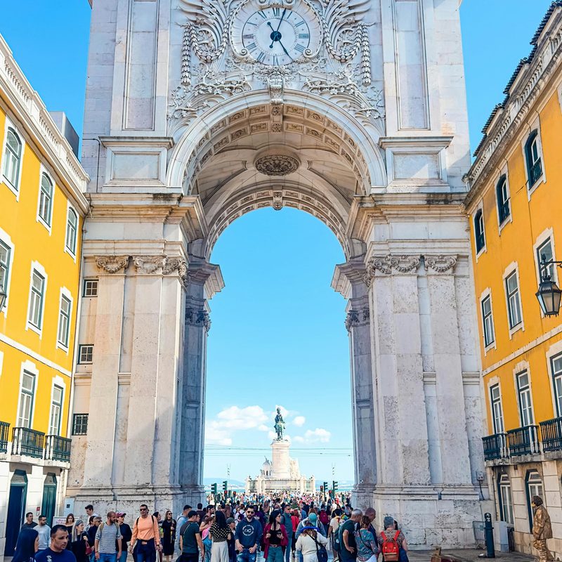 The Rua Augusta arch in Lisbon, Portugal