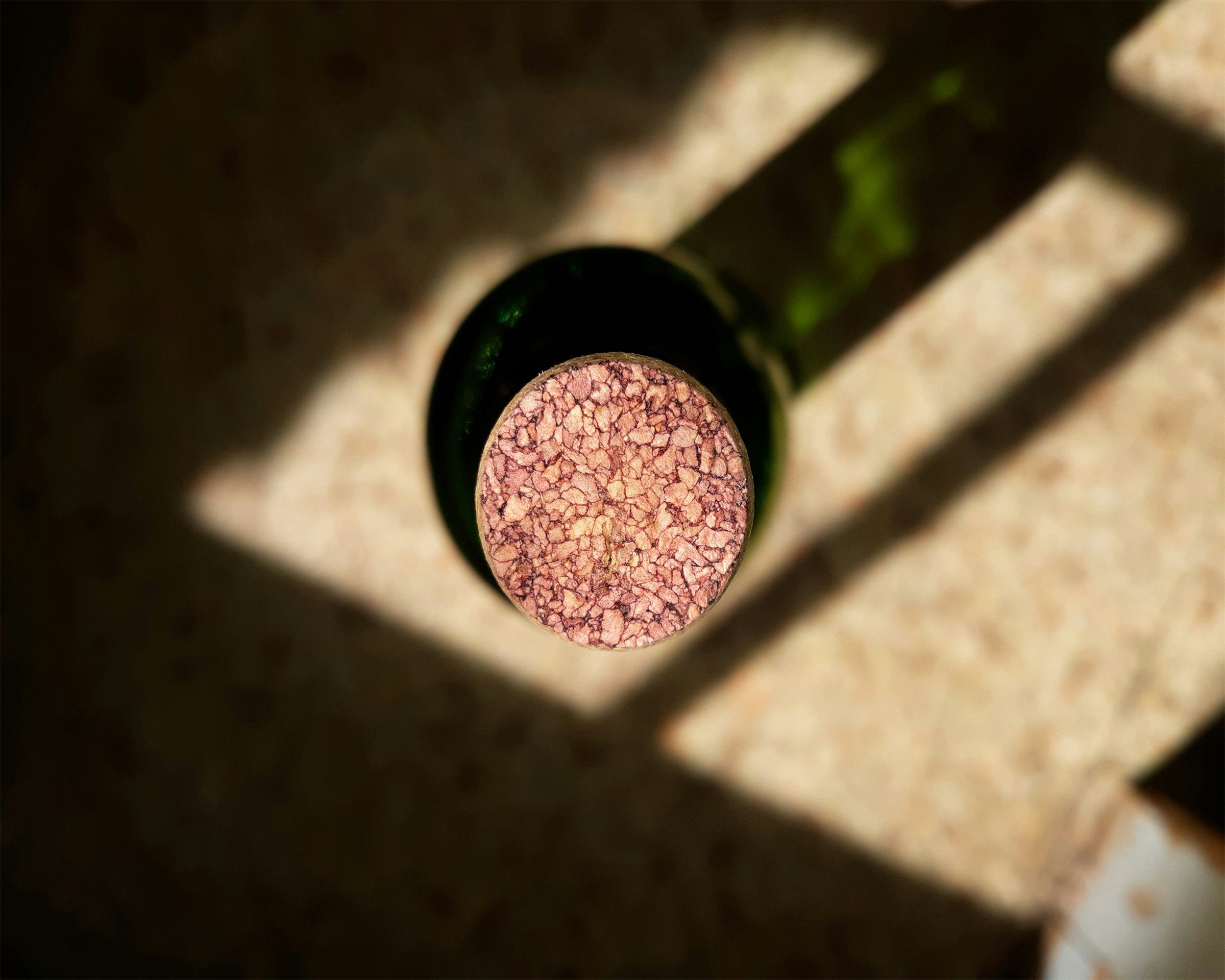 Close up of wine cork
