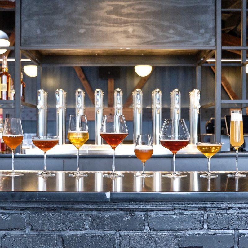 Beers on display at Moody Tongue