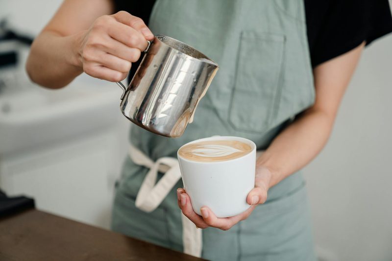 Coffee with milk froth