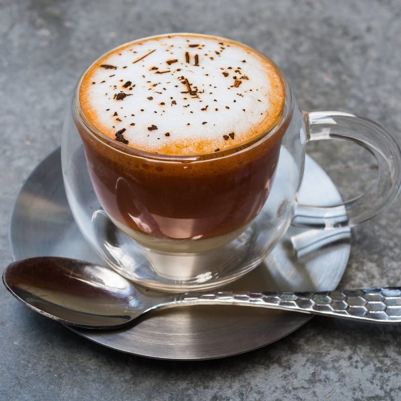 Latte with milk foam