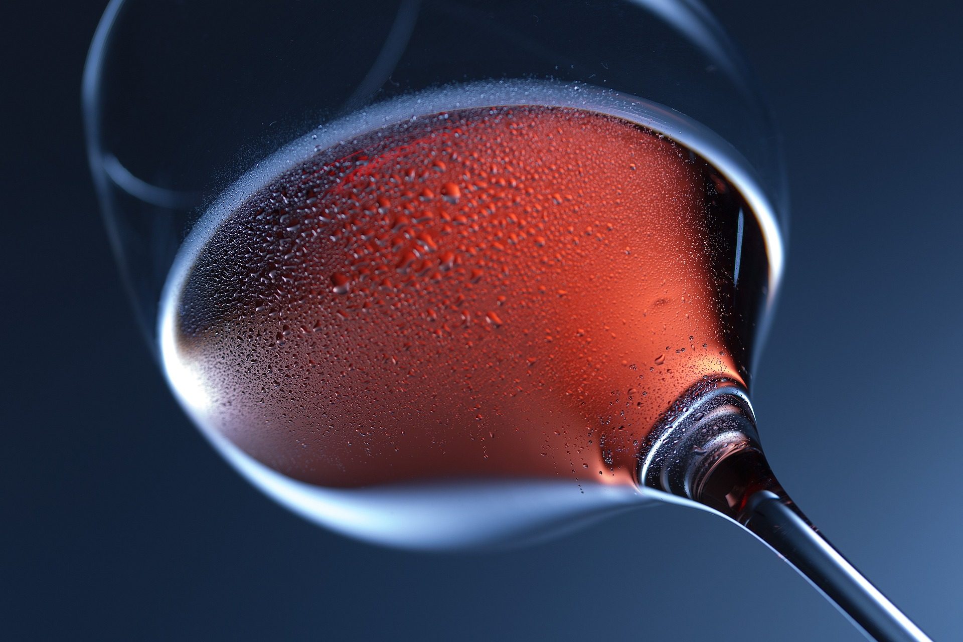 Chilled red wine glass