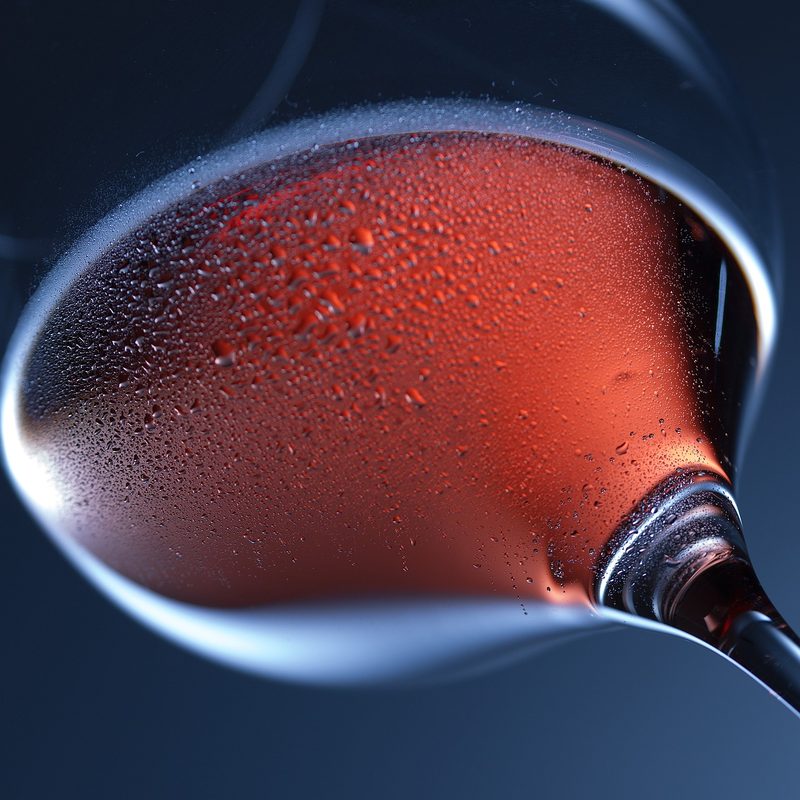 Chilled red wine glass