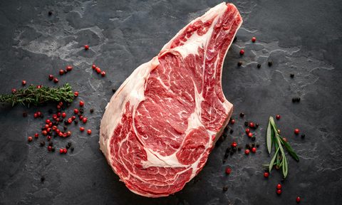 Bone in ribeye, raw