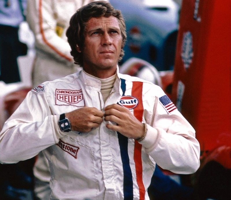 Steve McQueen on the set of Le Mans.