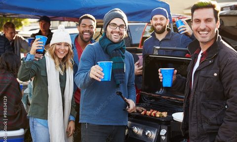 A group of tailgaters enjoying the party.