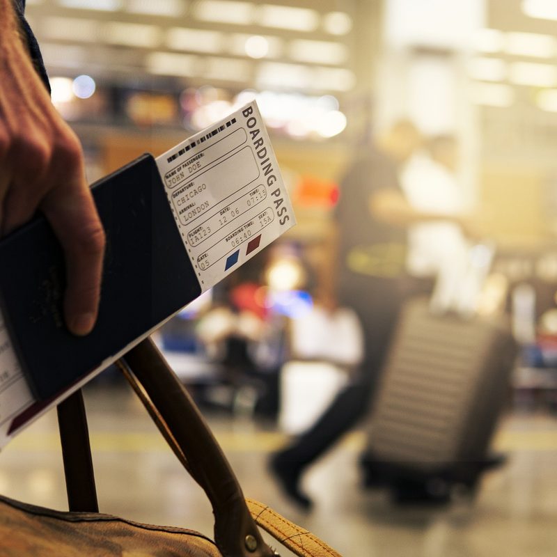 Boarding pass close-up