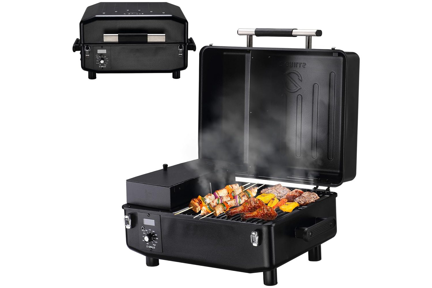 Z Grills Cruiser 200A Portable Pellet Grill/Smoker on a plain white background.
