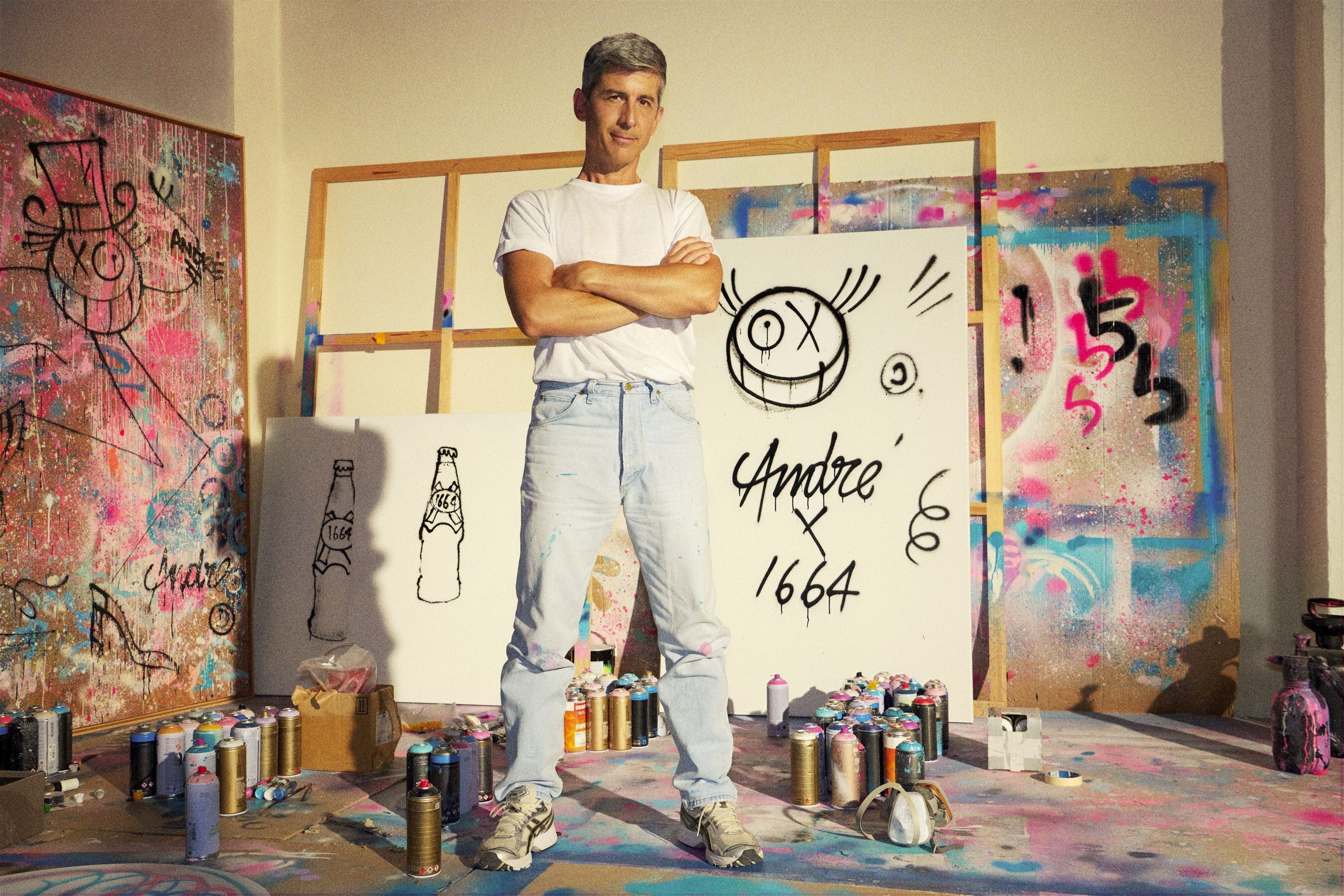 Beer brand 1664 teams up with graffiti artist André Saraiva - The