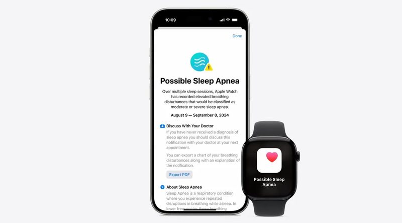 Apple Watch Series 10 sleep apnea screen
