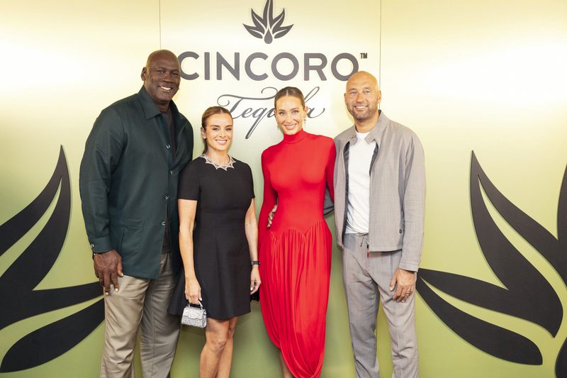 Michael Jordan, Yvette Prieto, Hannah Jeter, Derek Jeter.