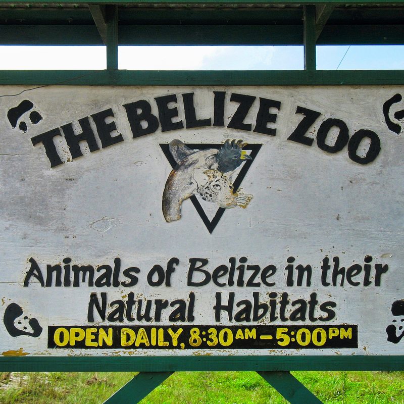 Belize Zoo sign