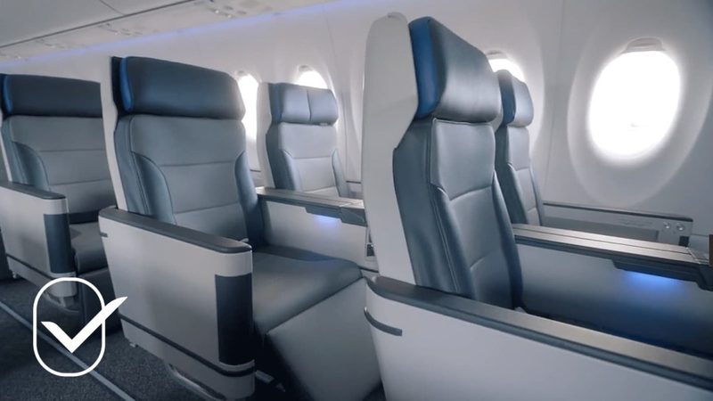 Ascent first-class seats on Breeze Airways