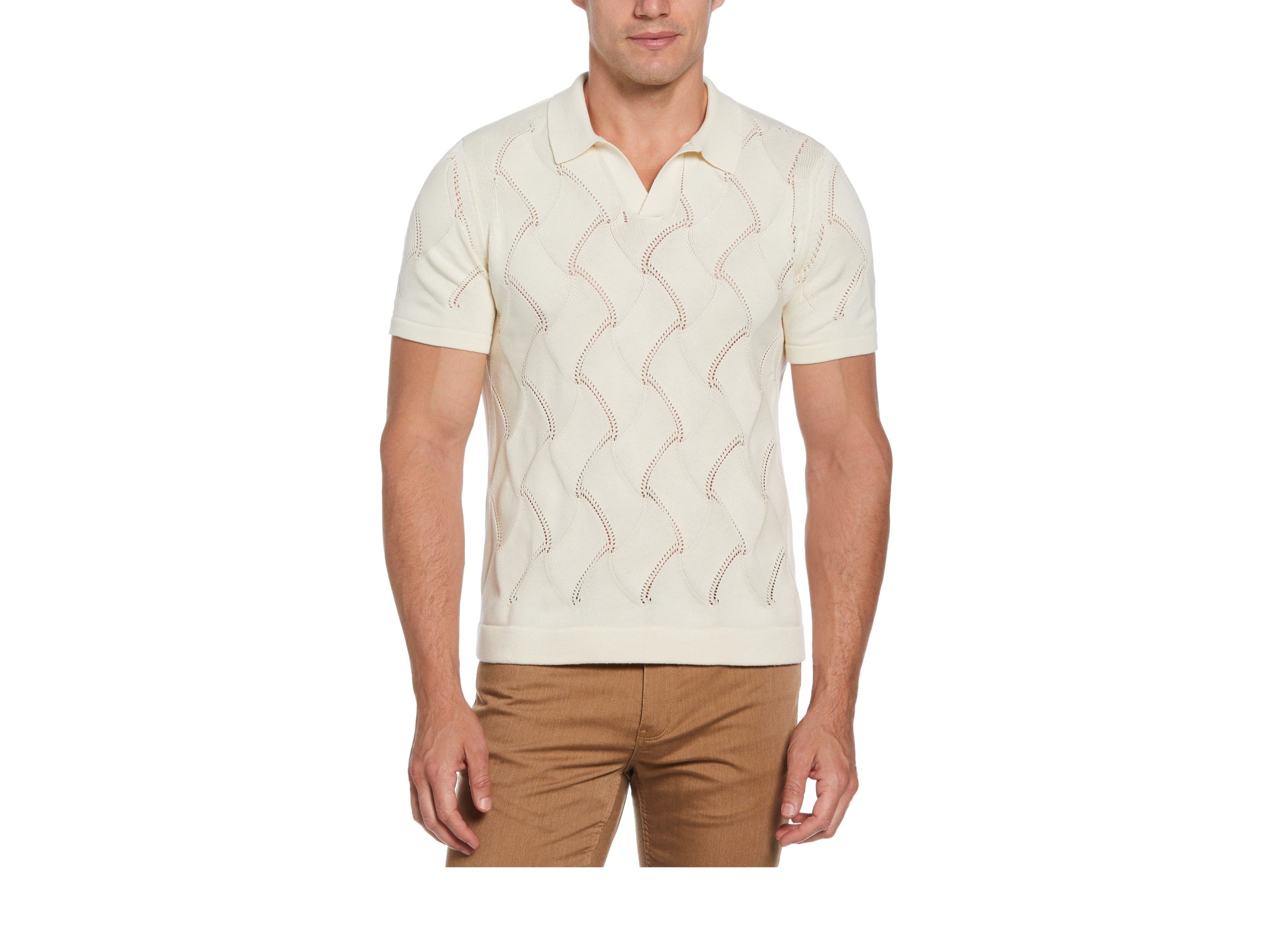 Cotton Crochet Sweater Polo from TUA X PERRY ELLIS collection