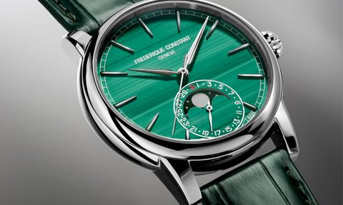 green malachite dial on new Frederique Constant watch