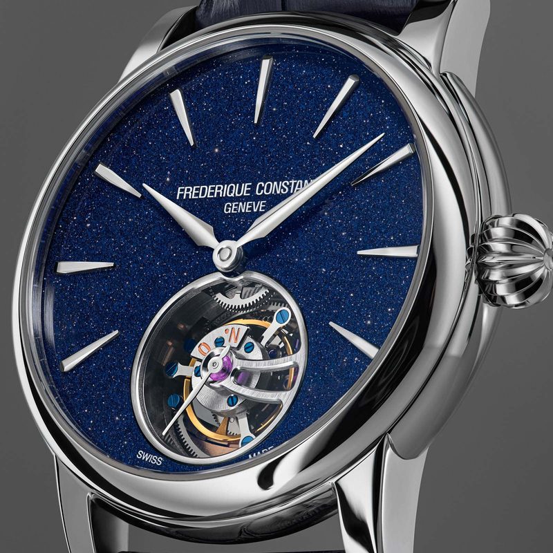 Close-up on dial of classic tourbillon manufacture