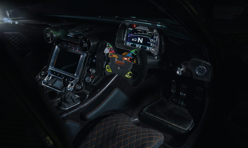 Ginetta Akula supercar for the road driver cockpit.